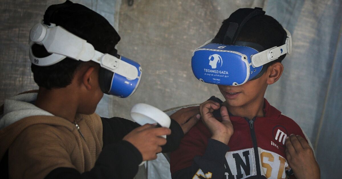 VR headsets take war-scarred children to world away from Gaza
