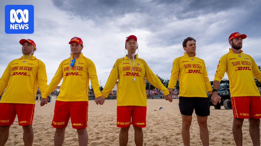 In pictures: Surf lifesavers pay tribute to Bondi victims