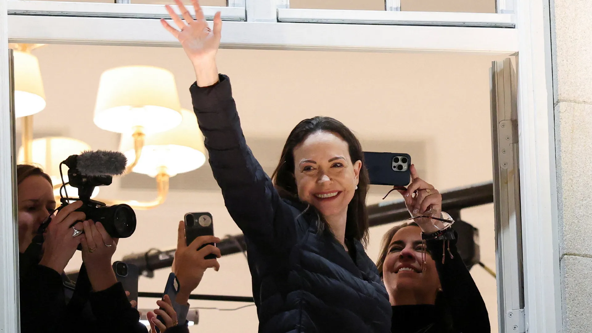 Nobel Peace Prize winner Machado greets supporters in Oslo | Politics