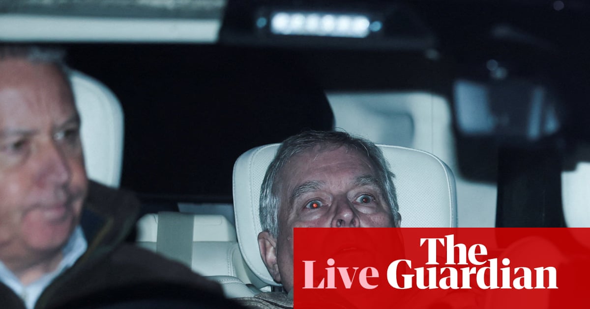 Police search of Royal Lodge continues as Andrew released under investigation – live updates | UK news