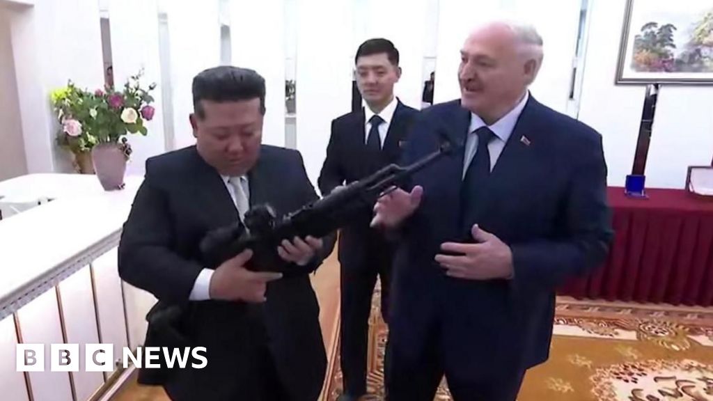 Belarus leader gifts rifle to North Korea's Kim as they sign friendship treaty – BBC