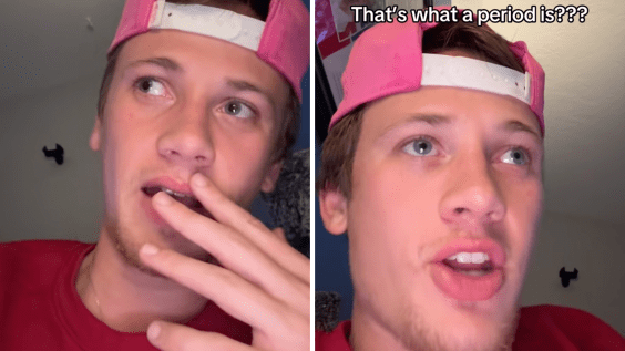 TikToker reacts with horror and newfound respect after girlfriend teaches him about periods