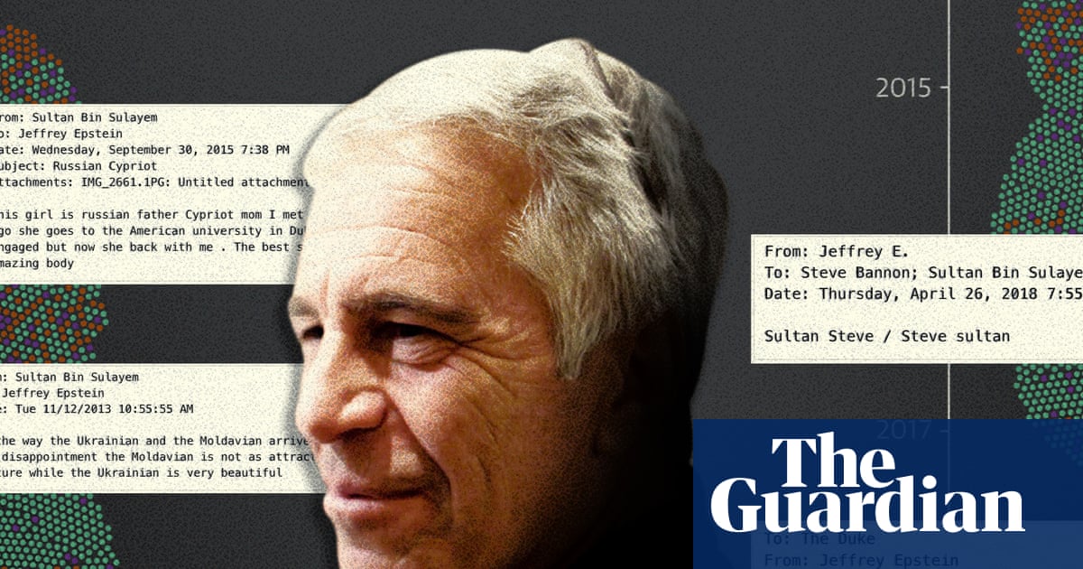 Jeffrey Epstein’s elite relationships visualised: the prince, the sultan and the politicians | Jeffrey Epstein
