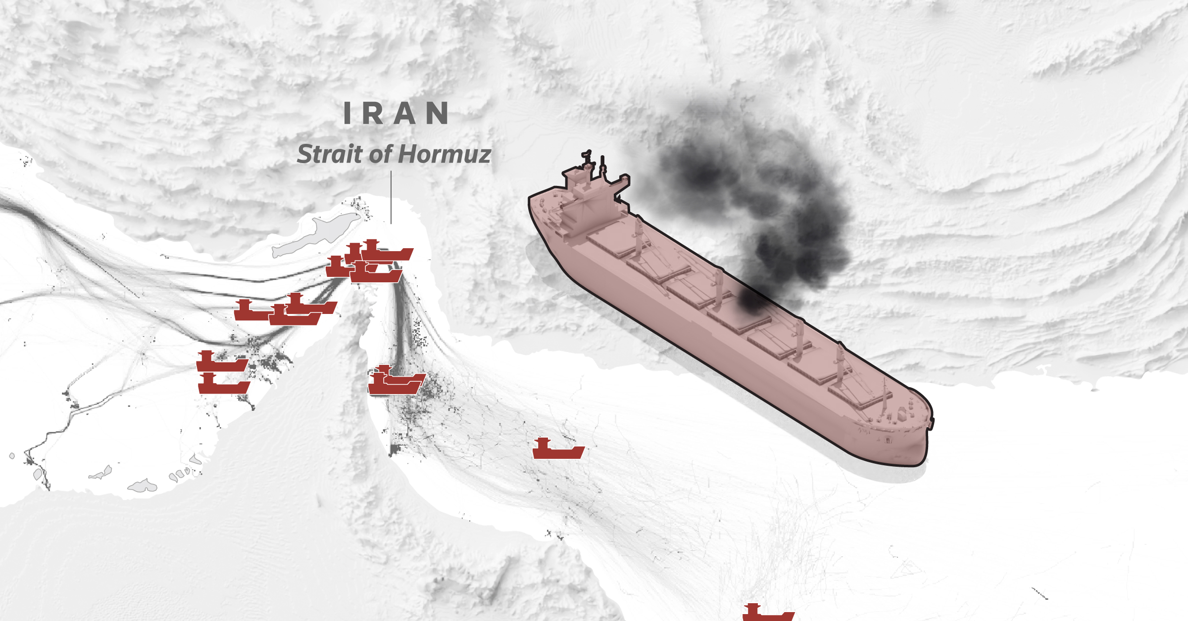 Tracking Iranian attacks on civilian ships in the Gulf