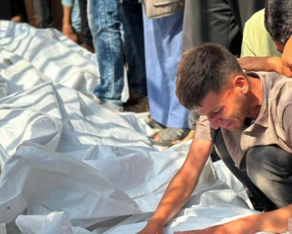 Two Palestinians killed, four injured in Israeli drone strike in central Gaza